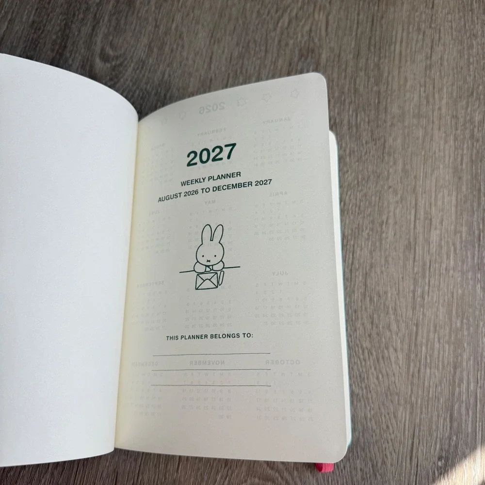 Orange Circle Studio Miffy 2027 Weekly Planner 17 Month Aug 2026-Dec 2027 Pink